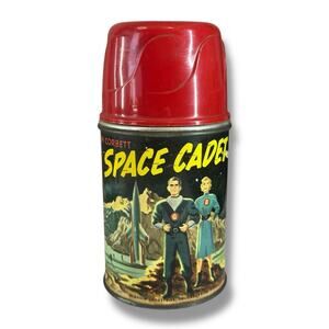 Vintage 1952 Aladdin Tom Corbett Space Cadet Metal Thermos Cork Stopper